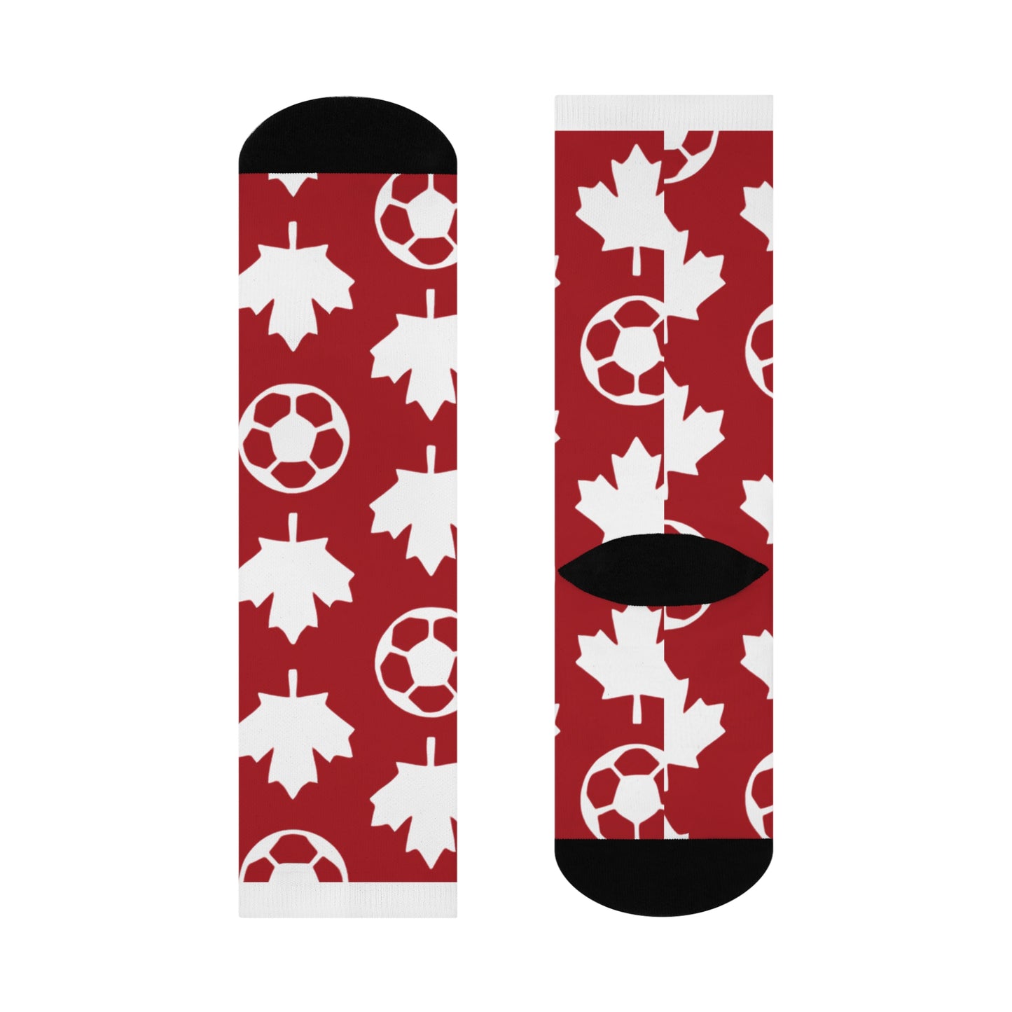 Canada Soccer Maple Leaf Cushioned Crew Socks