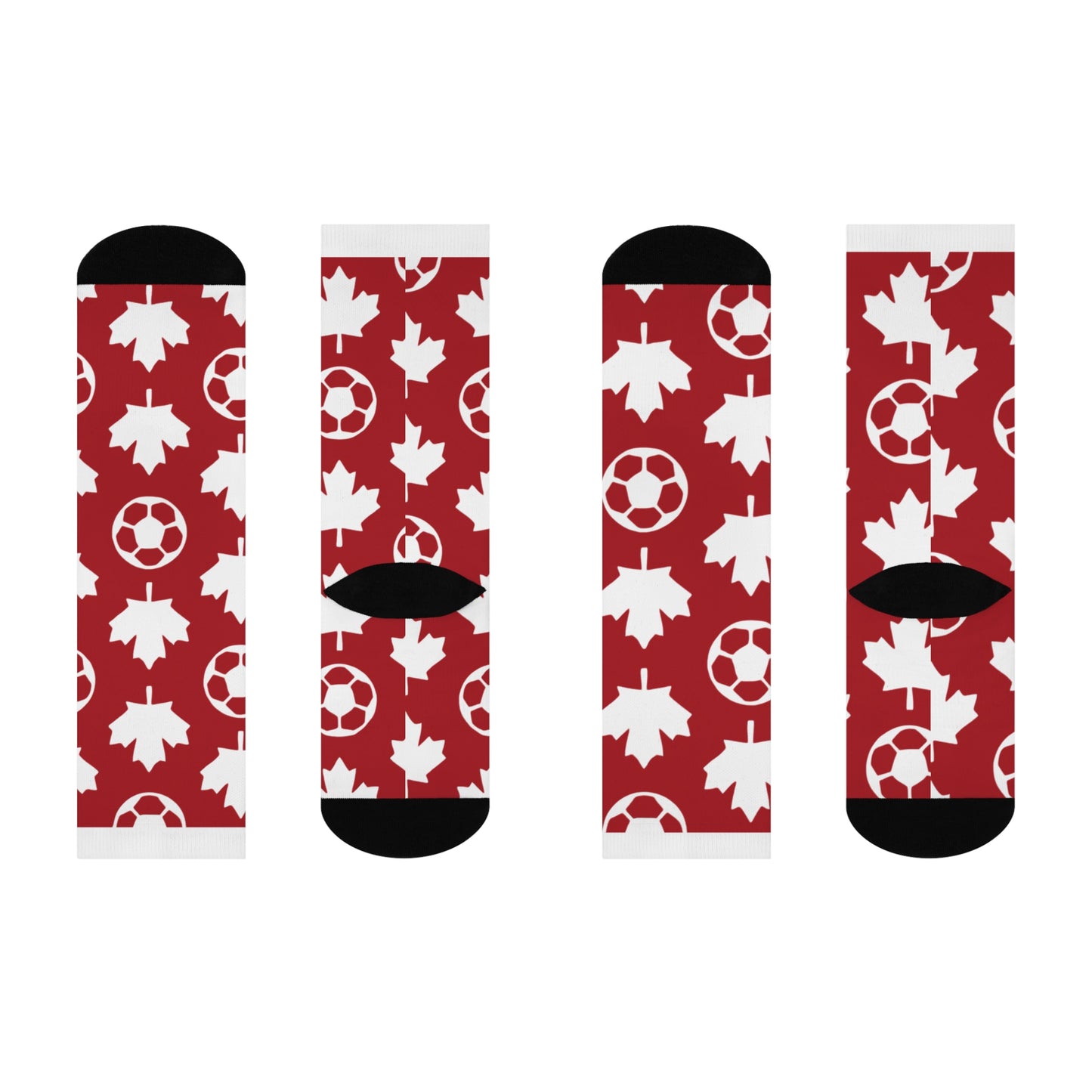 Canada Soccer Maple Leaf Cushioned Crew Socks