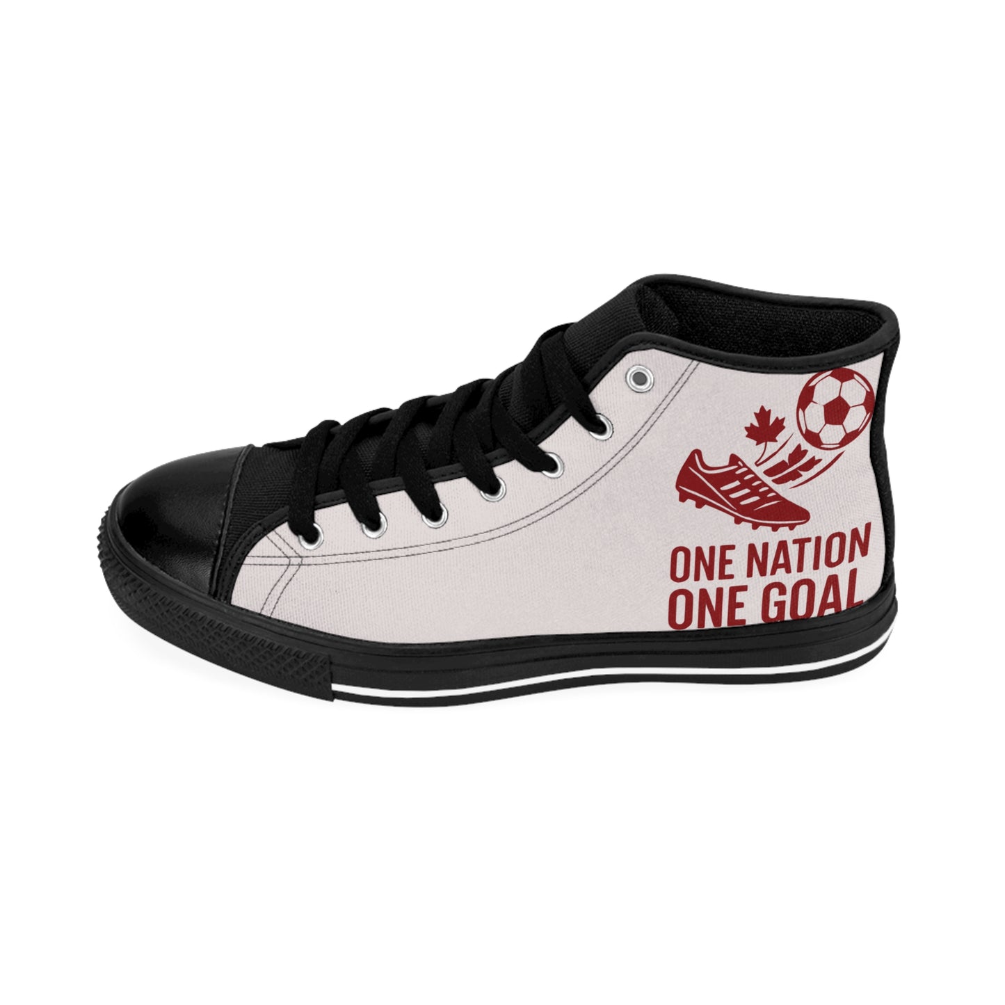 Canada Soccer High-Top Sneakers — “Eh What a Goal” One Nation One Goal
