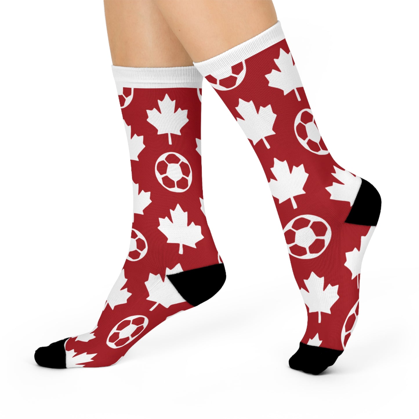 Canada Soccer Maple Leaf Cushioned Crew Socks